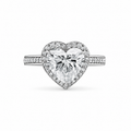 Heart Cut 2.6 Ct Halo Diamond Ring