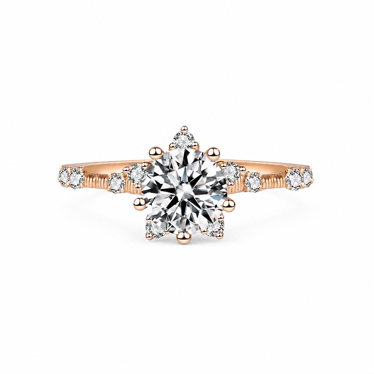 Diamante de laboratorio en forma de copo de nieve de 1.8 Ct con cuerda trenzada