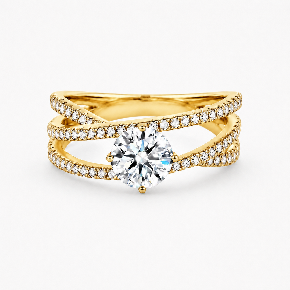 Ronda 2.1 Ct Diamante de laboratorio tallado con triple cruce