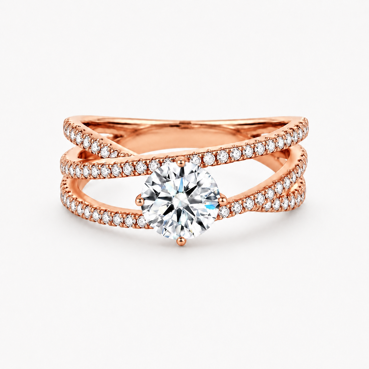 Ronda 2.1 Ct Diamante de laboratorio tallado con triple cruce