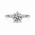 Diamante de laboratorio en forma de copo de nieve de 1.8 Ct con cuerda trenzada